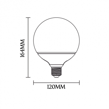 LAMPADA LED E27 GLOBO 120 MM OPALE 17W LUCE CALDA TIPO 225 GARANZIA 5 ANNI product photo Photo 03 3XL