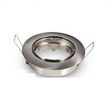 FARO INCASSO SOFFITTO CORNICE SATINATO TONDO ORIENTABILE FORO 74MM GU10 /G5.3 product photo Photo 02 3XL