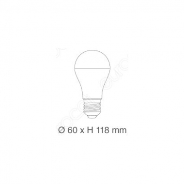 LAMPADA LED E27 GOCCIA A60 OPALE 12W LUCE CALDA  TIPO 4228 product photo Photo 02 3XL