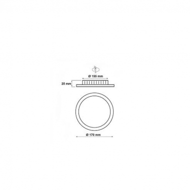 PANNELLO LED INCASSO SLIM PIATTO 12W LUCE CALDA 830 TONDO 17MM product photo Photo 04 3XL