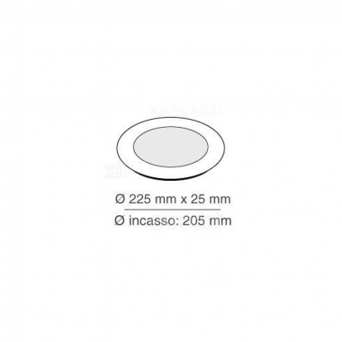 PANNELLO LED INCASSO SLIM PIATTO 18W LUCE CALDA 830 TONDO 22MM product photo Photo 03 3XL