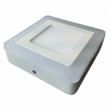 PLAFONIERA LED QUADRATA 8W DOPPIA LUCE TWIN LUCE CALDA 150X150MM product photo Photo 02 3XL
