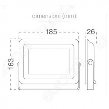 FARO ESTERNO LED NUOVO ULTRA SLIM  30W LUCE FREDDA BIANCO TIPO 5957 product photo Photo 02 3XL
