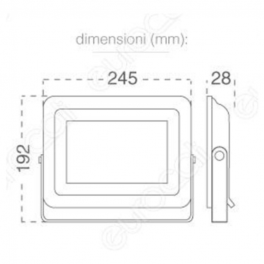 FARO ESTERNO LED NUOVO ULTRA SLIM  50W LUCE FREDDA NERO TIPO 5960 product photo Photo 01 3XL