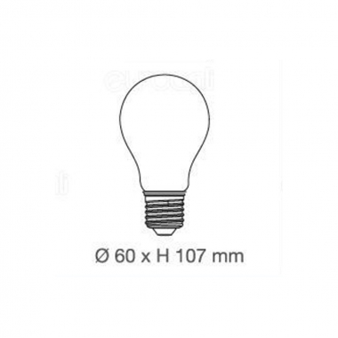 LAMPADA LED FILAMENTO E27 GOCCIA A60 SATINATA 5.5W LUCE NATURALE TIPO 7179 product photo Photo 01 3XL
