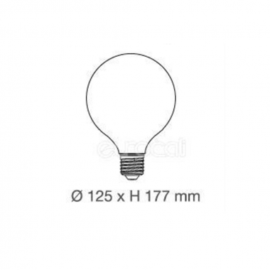 LAMPADA LED FILAMENTO E27 GLOBO G125 SATINATA 7W LUCE CALDA TIPO 7189 product photo Photo 01 3XL