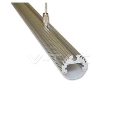 PROFILO IN ALLUMINIO E KIT DI MONTAGGIO CON 2 CORDE 100CM ROTONDO SOSPENSIONE product photo Photo 02 3XL