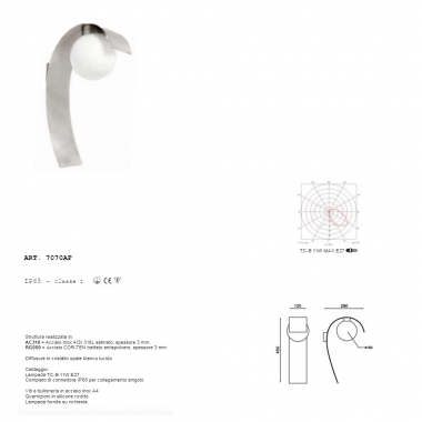 VIRGOLA*LAMPADA PARETE product photo Photo 01 3XL