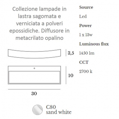 APPL. DOLCE LED 1X13W 1450LM product photo Photo 02 3XL