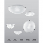 PLAFONIERA CON PORTALAMPADA 1 X E27, DIAMETRO 30CM, VETRO CENTRIFUGATO SATINATO product photo