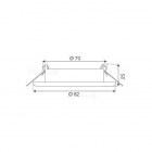 FARO INCASSO SOFFITTO CORNICE SATINATO TONDO ORIENTABILE FORO 74MM GU10 /G5.3 product photo