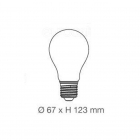 LAMPADA LED FILAMENTO E27 GOCCIA A67 E27 SATINATA 8W LUCE NATURALE TIPO 4484 product photo