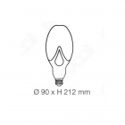 LAMPADA LED E27 ED90 OPALE 40W LUCE NATURALE  TIPO 7133 product photo