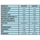 LAMPADA LED FILAMENTO E27 GLOBO G125 TRASPARENTE 12,5W LUCE CALDA TIPO 7453 product photo