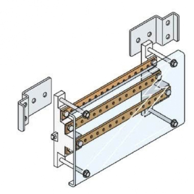 RIPARTITORE ORIZZONTALE 4P 250A PER STRUTTURE KIT BARRE ORIZZONTALI 600X200 (LXH)  L=600MM - ABB AD1034 product photo Photo 01 3XL