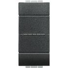LIVING LIGHT PULSANTE ASSIALE 1P NO 10A 1M ANTRACITE L4055N - BTICINO L4055N product photo
