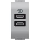 LL - CARICATORE USB TIPO C+C 1M TECH - BTICINO NT4191CC - BTICINO NT4191CC product photo