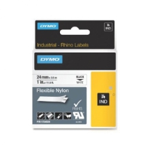 NASTRO 12MM NYLON FLESSIBILE NERO SU BIANCO - CEMBRE 18488 product photo