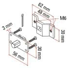 KIT STAFFA FORI FILET.+PERNO QUADRO CMS - FAAC 132312 - FAAC 132312 product photo