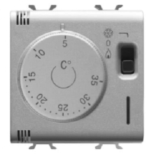 TERMOSTATO 2 MODULI  230VAC-50/60HZ TITANIO CHORUS - GEWISS GW14705 product photo
