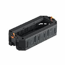 Portapparecchi UT3 per Modul45 con piastra 165x76x40, PA, nero grafite, 9011 - OBO BETTERMANN 7408723 product photo