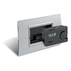 TERMOSTATO ELETTRONICO DA INCASSO UNIVERSALE A BATTERIE CON DISPLAY LCD E SELETTORE ON/OFF/ANTIGELO 3V NERO - PERRY ELECTRIC 1TITE322/MC product photo