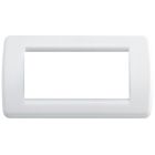 Placca Rondo' 4 Moduli Vimar Idea Bianco Brillante - VIMAR 16764.01 product photo