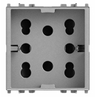 PRESA MULTISTANDARD 1 SCHUKO O 2 BIPASSO COMPATIBILE CON VIMAR EIKON - 4 BOX 4B/V20N/H21 product photo