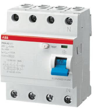 F204 A 63A 300MA INTERRUTTORE DIFFERENZIALE PURO 4P - ABB F204A63/03 product photo Photo 01 3XL