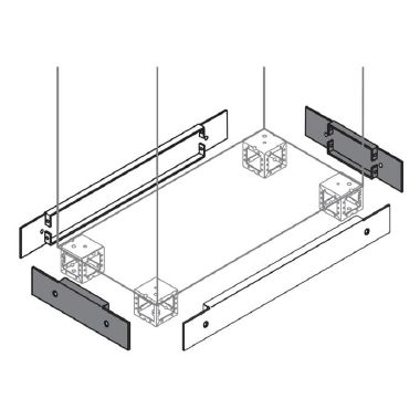 N. 2 flange zoccolo 100x300 mm (HxL) - ABB ZN3000 product photo Photo 01 3XL