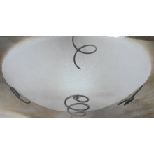 PLAFONIERA IL RICCIO PARETE D.40MM E27 100W CUOIO - ANTEA LUCE 3844/2 product photo