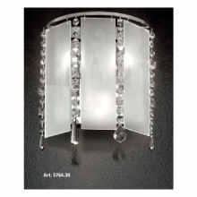 PLAFONIERA IKE APPLIQUE CRISTALLO PARETE G9 220V 3X40W DIMENSIONI L30 X H35 X SP 10 CM - ANTEA LUCE 5764.30 product photo