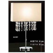 LAMPADA CARLOTTA TAVOLO CON CRISTALLI E27 40W MAX DIMENSIONI L26X12 H45 - ANTEA LUCE 5817C.CRIST product photo