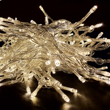 LUCI STRINGA LINEARE CON 100 LED BIANCO CALDO A BATTERIA DECORAZIONE NATALE - ARTELETA BLP100.WW product photo Photo 01 3XL