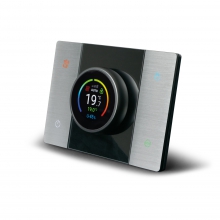 CRONOTERMOSTATO SMART WI-FI CONNESSO T44 CON RILEVAZIONE DELL'UMIDITA' AMBIENTE ALLUMINIO NATURALE SATINATO. - AVE 443CRTALS-W product photo