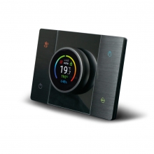CRONOTERMOSTATO SMART WI-FI CONNESSO T44 CON RILEVAZIONE DELL'UMIDITA' AMBIENTE ALLUMINIO ANTRACITE SATINATO - AVE 445CRTANS-W product photo