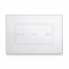 SISTEMA 44 PLACCA VERATOUCH BIANCA 3COM 44PVTC03BL - AVE 44PVTC03BL product photo