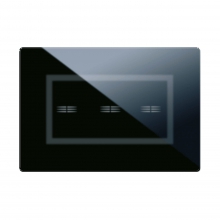 PLACCA VERATOUCH NERO ASSOLUTO 3 COMANDI A SCOMPARSA - AVE 44PVTC03NAL product photo