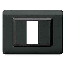 Placca tecnopolimero, S44 colore grigio scuro - 1 Mod. - AVE 44PY01GSL product photo