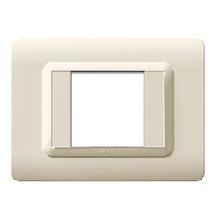 Placca tecnopolimero, S44 colore sabbia - 2 Mod. - AVE 44PY02SA product photo