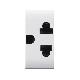 Presa euroamericana, Domus S44, colore RAL 9010, 2P+T 16A 250V - finitura lucida - 1 Mod. - AVE 441033TD product photo Photo 01 2XS