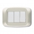 PLACCA BANQUISE TECNOPOLIMERO 3 MODULI SERIE BANQUISE - AVE 45PB03BMC product photo Photo 01 2XS