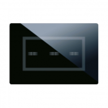 PLACCA VERATOUCH NERO ASSOLUTO 3 COMANDI A SCOMPARSA - AVE 44PVTC03NAL product photo Photo 01 3XL