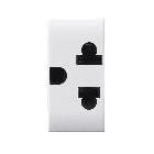 Presa euroamericana, Domus S44, colore RAL 9010, 2P+T 16A 250V - finitura lucida - 1 Mod. - AVE 441033TD product photo