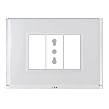 Placca Brain Lite 3 Frutti Bianca - BEGHELLI 81231 product photo Photo 01 3XL