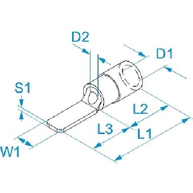 PUNTALE PIATTO PREIS.BLU 1.5-2,5MM  L.16MM - B.M. 00253 - B.M. 00253 - B.M. 00253 product photo Photo 02 3XL