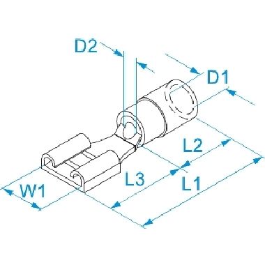 CAPICORDA FASTON FEMMINA PREISOLANTI 0.25-1.5 MM 6.3X0.8MM - B.M. 00190 product photo Photo 02 3XL