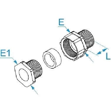 PRESSACAVO NYLON IP54 1/2' - B.M. 3452 - B.M. 3452 - B.M. 3452 product photo Photo 02 3XL