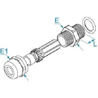 PRESSACAVO OTT.NICK.IP68 PG13.5 - B.M. 2513 - B.M. 2513 - B.M. 2513 product photo Photo 02 3XL