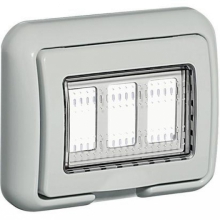 COPERCHIO IP55 3 POSTI GRIGIO IDROBOX MATIX - BTICINO 25603 product photo